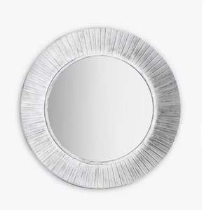 Miroir mural de style moderne classique de forme ronde pour la maison, le salon, la salle de maquillage et l'usage décoratif, miroir mural en métal de style sculpté - Product Image 2