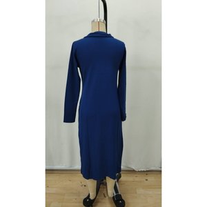 Jane's Women's <b>Long</b> Sleeve Turtleneck Zipper Front Slit Midi Viscose Knit Dress for Casual Daily Wear - Product Image 4