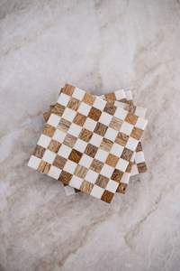 Handcrafted Bone Inlay Marble Look Eco-Friendly Durable Customizable <b>Coasters</b> - Product Image 4