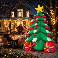 Décoration de sapin de Noël gonflable géant avec boîtes cadeaux |   Présentoir de vacances personnalisé en tissu Oxford pour événements commerciaux