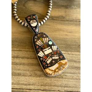 Pendentif galaxie double face Clayton Tom, multi-pierres et breloques fines en argent sterling - Product Image 4