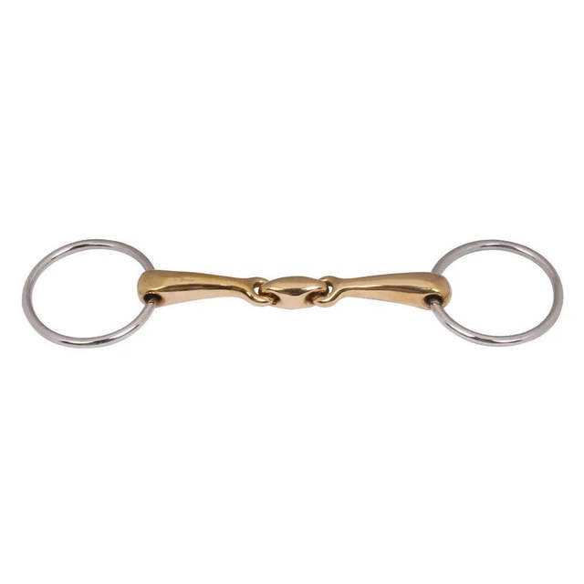 Stainless Steel Equestrian Horse Bit with Double Ring Buckle Manual Operation MOL Certified for Riding & Training