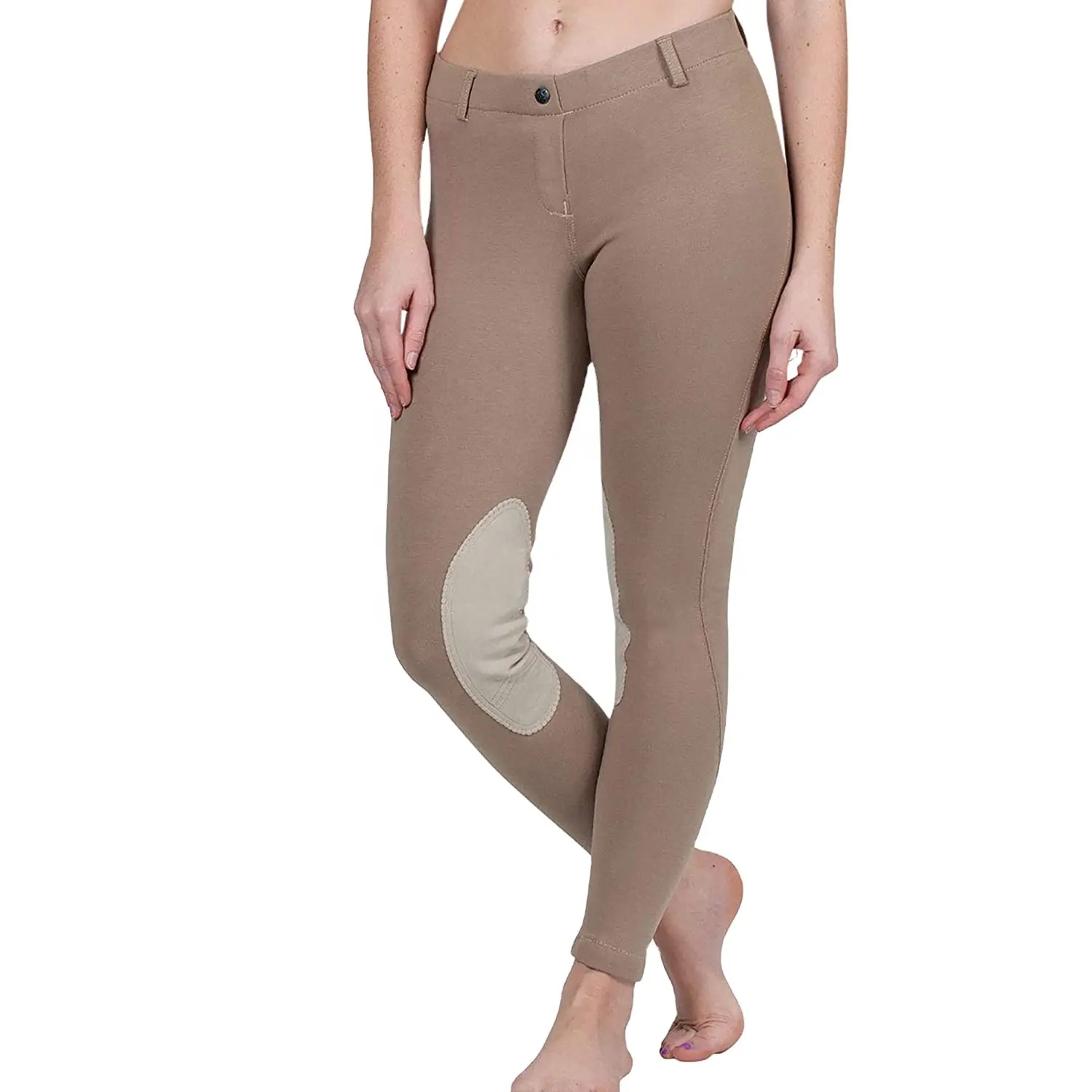 Beste Qualität Reit bekleidung Kinder Reithose Knie Patch Leder mit Telefon Taschen hose Reiten Reithose Strumpfhose Jodhpurs