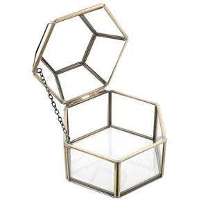 Boîte à bijoux en verre et laiton, organisateur de colliers, boîte à bibelots décorative, coffret à bijoux pour la décoration et les cadeaux, nouvel arrivage - Product Image 1