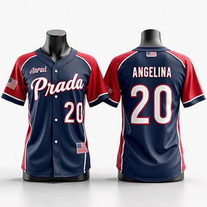 Alta calidad Obtenga camisetas de béisbol y softbol personalizadas para equipos Ropa deportiva de poliéster de malla transpirable con diseño impreso - Product Image 5