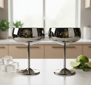 Elegante Caja de Regalo para Cócteles, Juego de Vasos de Acero Inoxidable de Doble Pared Aislados para Vino, Martini, Uso en Bar - Product Image 6