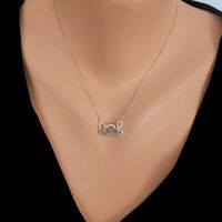 925 Sterling Silber Istanbul Tulpen-Halskette mit Weißem Stein 2,0x1,3cm Fassungsset Kulturelles Sammlerstück Alltagsschmuck für Frauen