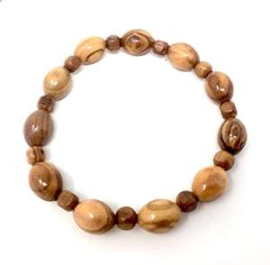 Pulsera de cuentas de madera para niñas, pulsera de color natural, moderna, gran oferta, creación de la India - Product Image 4