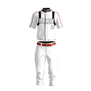 Jersey de béisbol para hombre personalizado, transpirable, de secado rápido, color blanco, novedad, uniforme deportivo, OEM disponible - Product Image 1