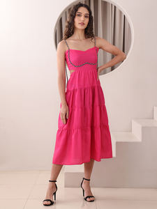 Vestido ajustado y acampanado sin mangas Midi/Debajo de la rodilla para mujer - Product Image 5