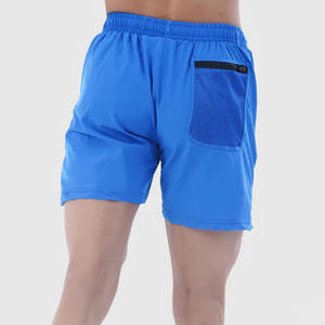 Vente en gros de shorts décontractés taille moyenne en polyester 100% avec poche arrière en maille personnalisée et design respirant à séchage rapide pour l'entraînement - Product Image 3