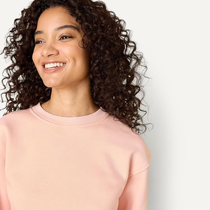 Sweat-shirts pour femmes classiques à col rond en coton brossé respirant chaud ample décontracté confortable surdimensionné chic - Product Image 4