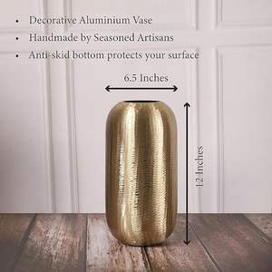 Premium Aluminum <b>Flower</b> <b>Vase</b> With Smooth Metallic Surface And <b>Tall</b> Slim Build Great For Dramatic Floral Displays In Lobbies - Product Image 3
