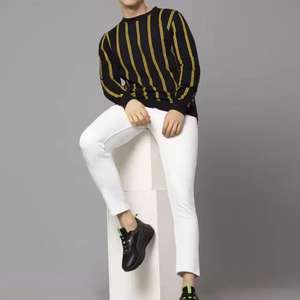 เสื้อสเวตเตอร์คอกลมของผู้ชายเสื้อสเวตเตอร์คอ100% คอตตอนผสมสำหรับฤดูหนาวพิมพ์โลโก้กำหนดเอง - Product Image 6