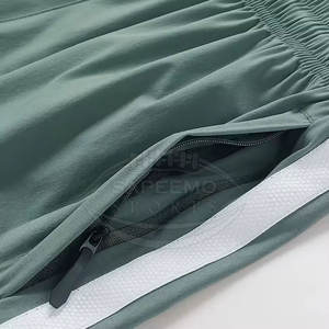 Men Workout Shorts Solid Nonwoven <b>Fabric</b> Durable <b>Stretchy</b> Quick Dry for Gym Running Jogging Everyday Fitness - Product Image 5