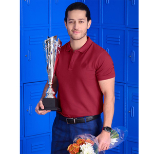 Polo de hombre de talla grande al por mayor, Camiseta de algodón deportiva con logotipo personalizado, camiseta de poliéster en blanco con estampado de golf, características transpirables - Product Image 2