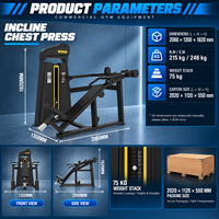 Machine de musculation inclinée pour l'entraînement des pectoraux isolés avec logo personnalisé BN