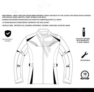 Chaqueta y Pantalón de Motociclismo Cordura Deportivos Negros, Diseño Nuevo, Resistentes al Viento, para Invierno, Tallas Grandes, para Carreras - Product Image 6