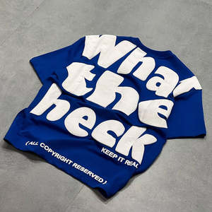 Unisex Oversized T <b>Shirt</b> Custom 3D Puff Print 100 Percent Cotton Plain Blank - Product Image 1