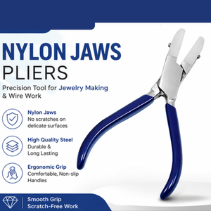 Nylon Jaw Pliers Jewelry Making Tool Non Scratch Flat Nose Pliers <b>Wire</b> Wrapping <b>Craft</b> Tool Ergonomic Grip - Product Image 5