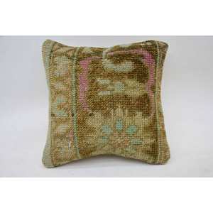 หมอนผ้าขนแกะสีเบจถักลายแคนธา12X12นิ้วหมอนอิงตกแต่งทอปักสี่เหลี่ยมวินเทจพิมพ์ลายพื้นเครื่องนอนแบบพกพา - Product Image 1