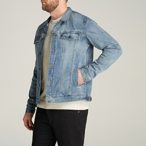 Factory Direct Customized Solid Color Denim Jacket For <b>Men</b> Premium Quality Winter <b>Jean</b> Jacket With Logo Design - Product Image 3
