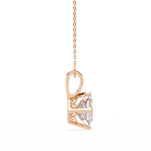 Premium Sense Princess Square Lab-Grown CVD Diamond Pendant en oro blanco IGI Certified para bodas y fiestas de mujeres - Product Image 5