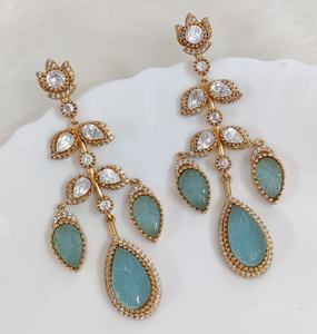 ต่างหูเพชรโมอิสและแกะสลักสำหรับผู้หญิงคุณภาพระดับพรีเมียมชุดปาร์ตี้หรูหราหรูหรามีเอกลักษณ์และดีไซน์ล่าสุด - Product Image 2