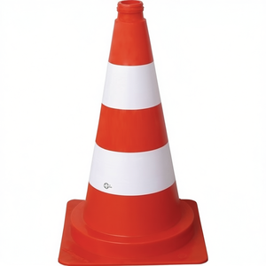 กรวยจราจรเรืองแสงกลางวัน H.320 มม. พร้อมแถบสะท้อนแสง 1 แถบ น้ำหนัก 0.52 กก. ขนาด 23x23 ซม. พร้อมสติกเกอร์สะท้อนแสงและไฟส่องสว่างสำหรับโปรโมชั่น - Product Image 2