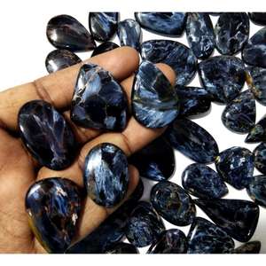 Piedra Preciosa Suelta de Pietersita Natural de Grado AAA, Azul Dorado Chatoyante, Cabujón Pulido Liso para Joyería - Product Image 3