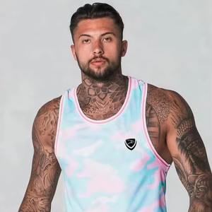 Camiseta sin Mangas Deportiva para Hombre de Poliéster de Alta Calidad, Ecológica, Transpirable, de Secado Rápido, Estilo Vintage, Ropa Deportiva para Gimnasio, Ropa Activa - Product Image 5