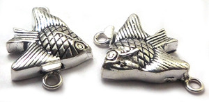 28X20MM simple multi brin poisson boîte fermoir 18K or oxydé cuivre et argent plaqué 1 brin bijoux fermoir B771 - Product Image 6