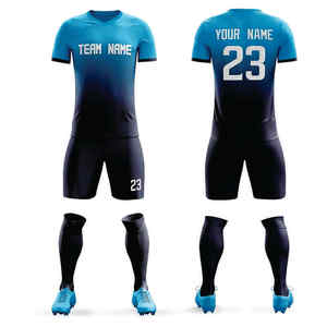 Nouveaux maillots de football pour hommes à impression numérique personnalisée, 100% polyester, meilleur prix, faible coût, ensembles d'uniformes de sport de plein air en stock - Product Image 1