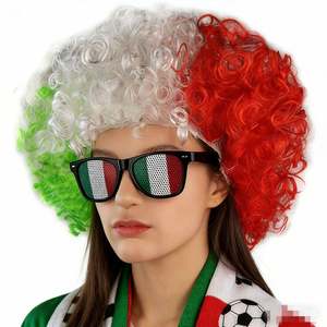 Venta Caliente: Pelucas de Colores de las Banderas Nacionales para la Copa Mundial de Fútbol 2026, Accesorios para Fanáticos del Fútbol, Venta al Por Mayor - Product Image 5