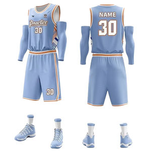 Ropa de baloncesto personalizada para hombres, UNIFORMES DE EQUIPO sublimados transpirables, kits atléticos de talla grande que incluyen kits de baloncesto - Product Image 1