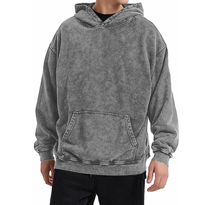 High Quality Fleece 100% Cotton Oversized Acid <b>Wash</b> Hoodie Custom Heavyweight Streetwear Acid Washed Hoodies Breathable - Product Image 2