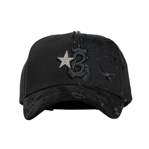 Topi Barbas Hats Custom 5 Panel Gorras Suede Vintage Baseball Caps Curved Brim Hitam Original B-STAR GRAFFITI Barbas Hats <span class=keywords><strong>Set</strong></span> Lengkap - Product Image 5