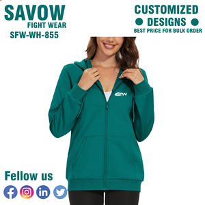 Sudaderas con capucha para mujer, Jersey de algodón de gran tamaño a granel personalizado, sudaderas recortadas, ropa informal con capucha, chaquetas con cremallera de lana, moda - Product Image 4