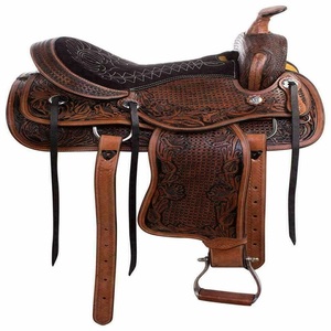 Selle de Cheval Western Anglaise de Course en Cuir Véritable Haut de Gamme Faite à la Main, Durable et Confortable, en Bois et Plastique, Vente en Gros - Product Image 6