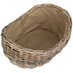 Cesta de ratán con forma de barco Rotin con revestimiento de yute para uso doméstico Material de jacinto de agua duradero y algas marinas - Product Image 5