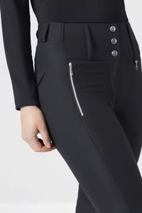 Grand Prix Culotte d'équitation moderne en toile de coton denim de haute qualité pour femme de couleur marine foncé - Product Image 3