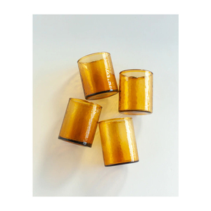 Achetez une couleur unie soufflée à la main de bonne qualité avec une superbe finition martelée pour boire et bougies - Product Image 1