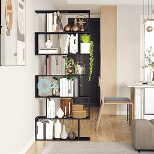 HOMCOM Librería de madera de diseño 80x24x191cm Negro - Product Image 2