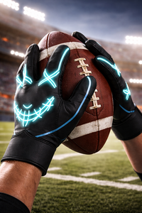 Guantes de Fútbol Americano con Palma de Alto Agarre, Guantes de Entrenamiento con Estampado Gráfico, Compatibles con Pantalla Táctil, Antideslizantes, OEM, ODM, Venta al Por Mayor - Product Image 5