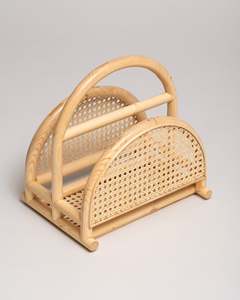 Natural Rattan <b>Magazine</b> Rack Handmade Wicker <b>Magazine</b> Holder Bamboo Newspaper Organizer Home Decor Furniture Storage Rack - Product Image 1