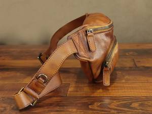 2025 luxe Vintage Style hommes en cuir véritable antivol bandoulière sac à bandoulière concepteur poitrine Bag-LCB-0255 - Product Image 3