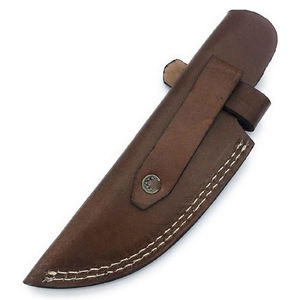 Funda de cuero de Damasco hecha a mano personalizada funda de cuchillo de cuero genuino de alta calidad - Product Image 4