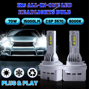 Bombillas LED para Automóviles Recién Lanzadas, Luces Blancas, Bombilla de Repuesto, Enchufar y Usar, Faros Delanteros LED H15 - Product Image 5