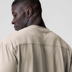 Nueva llegada camisetas de gran tamaño para hombre 250 GSM 100% algodón orgánico transpirable de punto hombro caído Unisex personalizar diseño impreso - Product Image 3