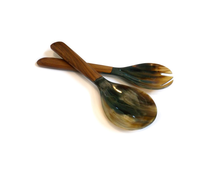 Cuillère à couverts en corne de buffle naturelle élégante Ustensile de cuisine pour assaisonnement Cuillère à corne de buffle en gros de l'Inde